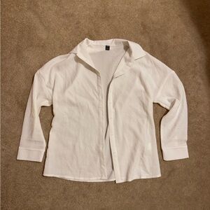 SHEIN White Button Up Top